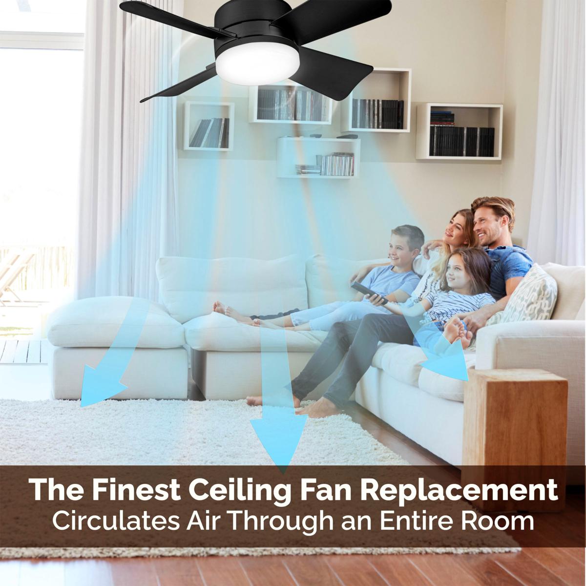 🏆LAST DAY SALE 49% OFF🔥SmartBreez 40W LED Ceiling Fan Light – 20.5” Ultra-Quiet with Remote 🎯 | E27 + FREE B22 Adapter 🔌 | For Bedroom 😴, Kitchen 👩‍🍳 & Garage 🛠️ – UK Ready! 🇬🇧