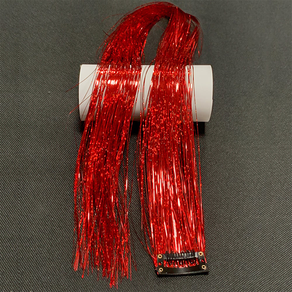 Sparkling Fairy Hair Tinsel Extensions 🌈 Heat-Resistant Glitter Strands for Women ✨