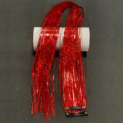 Sparkling Fairy Hair Tinsel Extensions 🌈 Heat-Resistant Glitter Strands for Women ✨