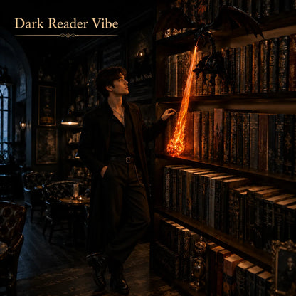 Dark Aesthetic Dragon Bookshelf Ornament for Home Study Scene