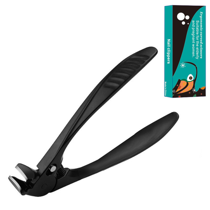 Stainless steel nail clippers with a splash guard – wide opening design for easy trimming of ingrown nails and pedicures ✂️👣