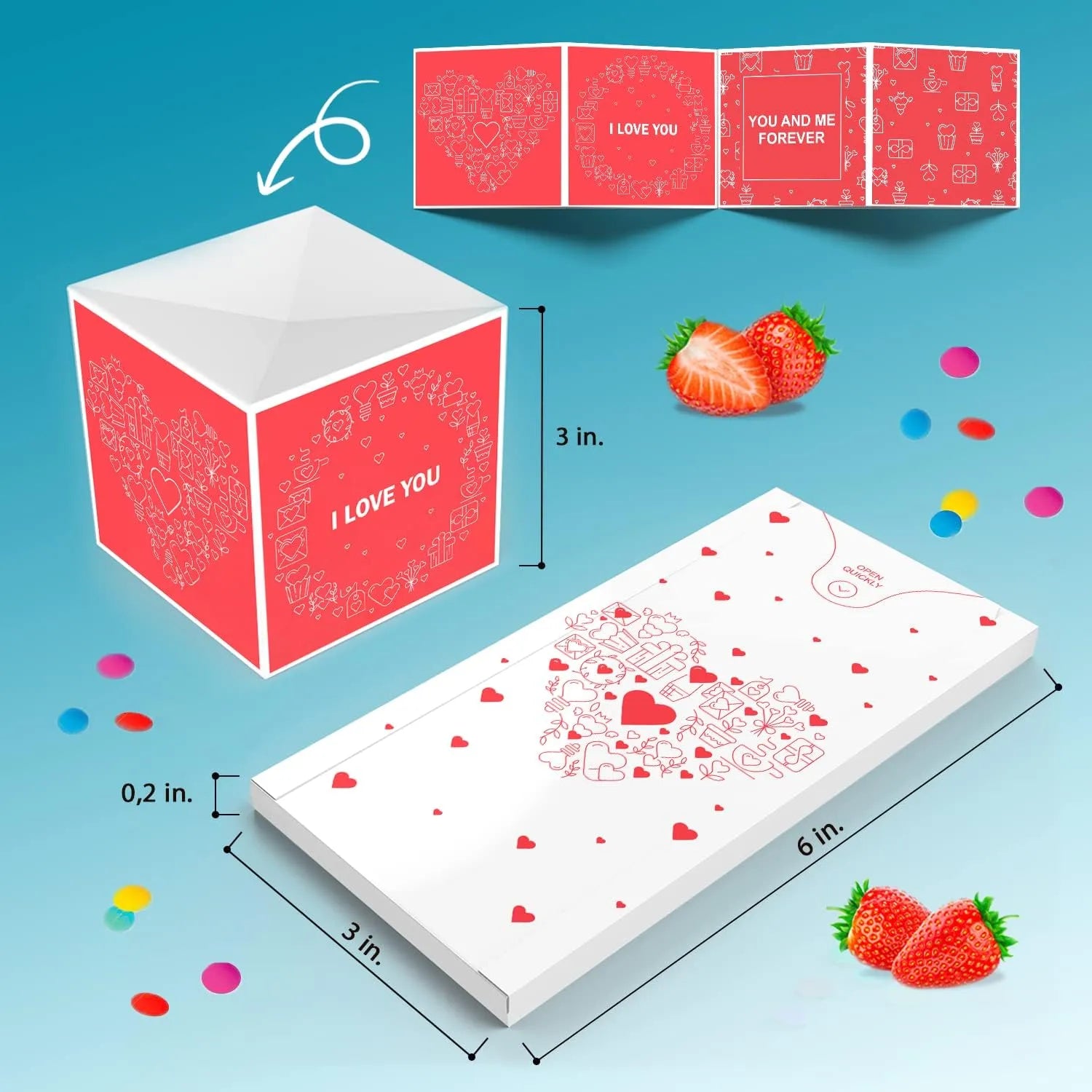 ✨Christmas Exploding Confetti Surprise Card – Pop-Up Joy in Every Envelope 🎄✨