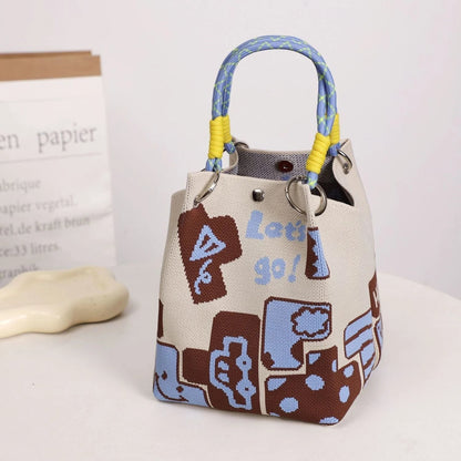 🔥HOT SALE🔥👜🏅Boho Woven Polyester Bucket Bag