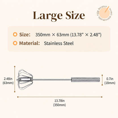 🔥  Stainless Steel Semi-Automatic Whisk