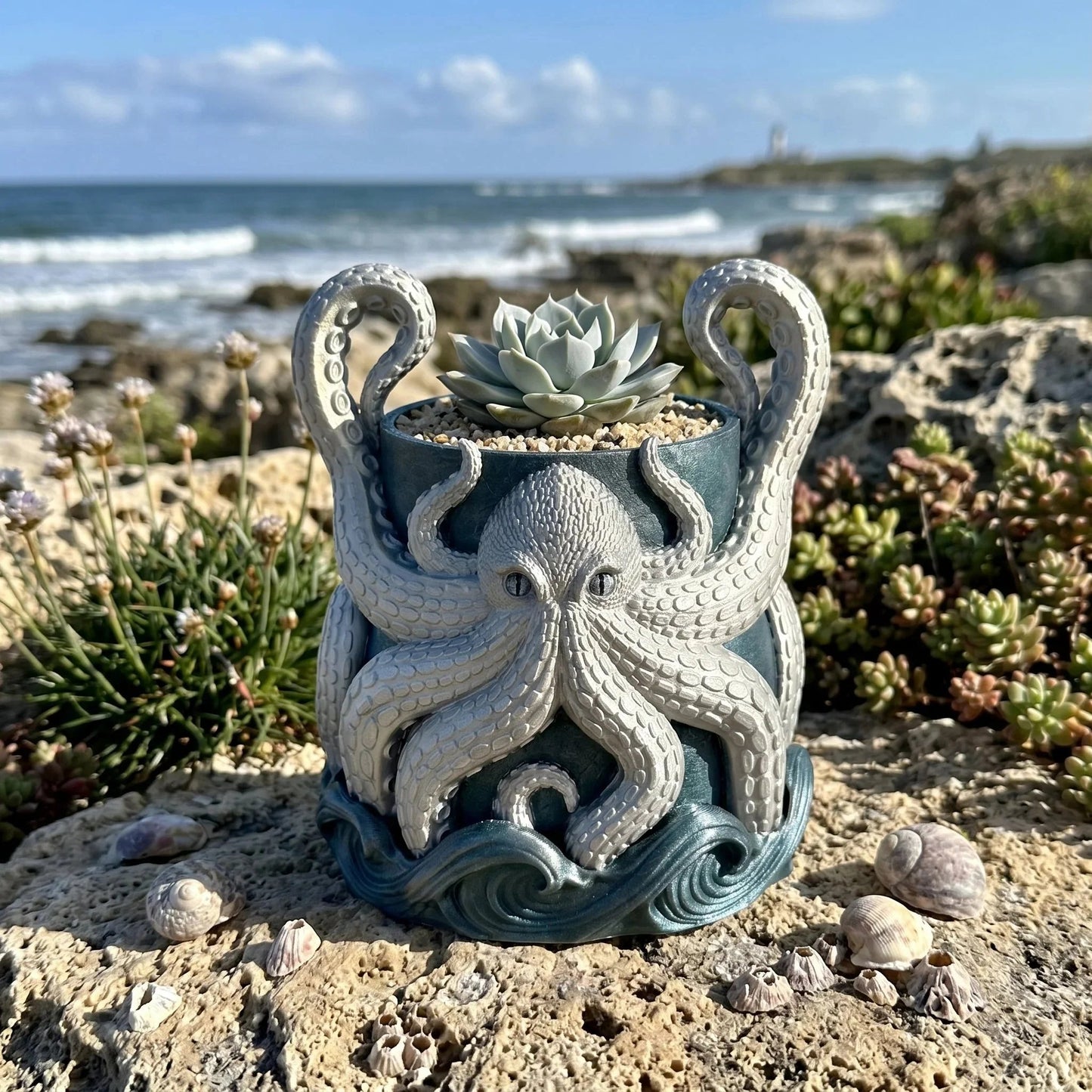 🥳3D Printed Kraken Planter – Octopus Planter with Tray🔥BUY 2 GET 10% OFF
