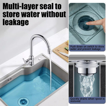 🔥New Upgraded Sink Bounce Core Drain Strainer