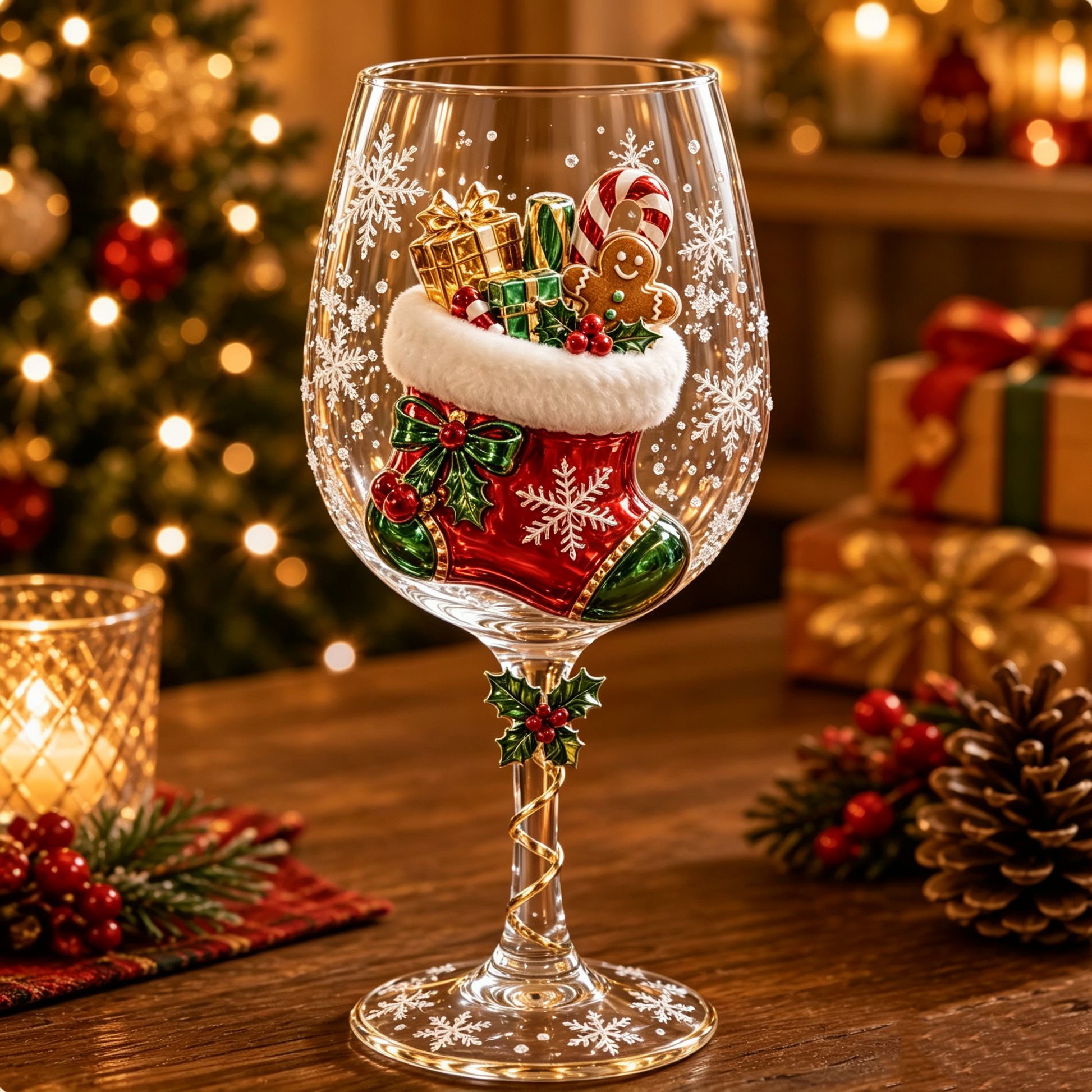 🎁Christmas 3D Wine Glass Collection Gift Box Set✨