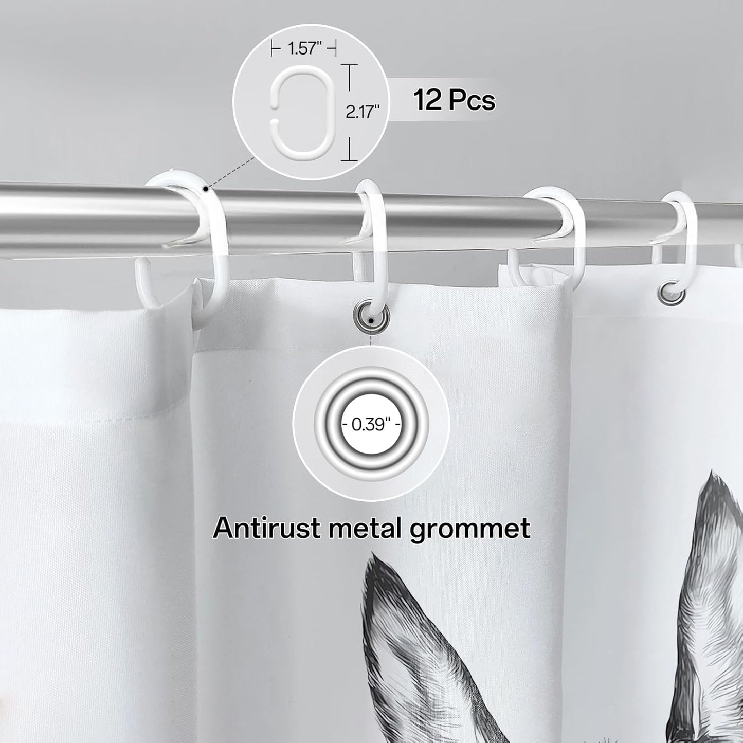 "Are You Pooping?" Donkey Shower Curtain