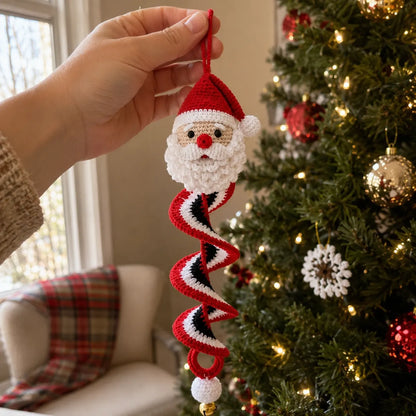 ☃️Crochet Snowman Spiral Ornament DIY Kit | Complete Beginner-Friendly Set with Soft Yarn, Crochet Hook, Festive Beads, Snowflakes & Step-by-Step Guide 🧶🎄✨
