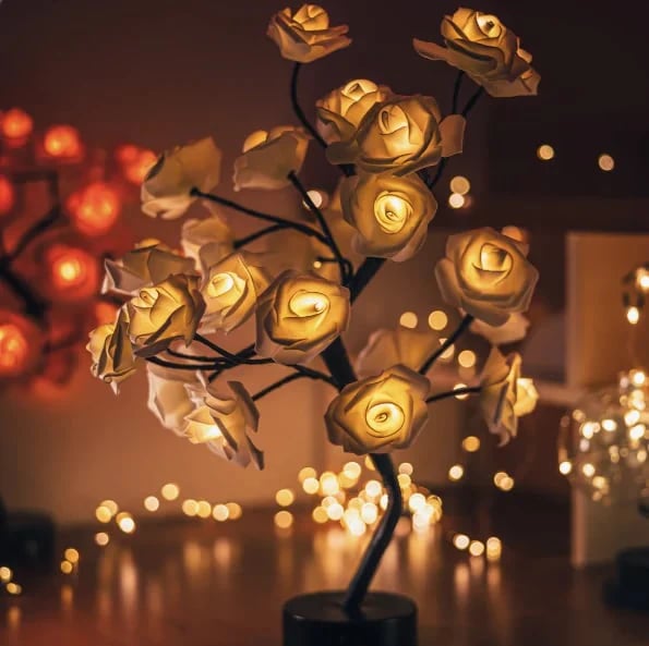 📢📢70% OFF!!⏰🌹Rose Flower Design Tree Night Light🌟