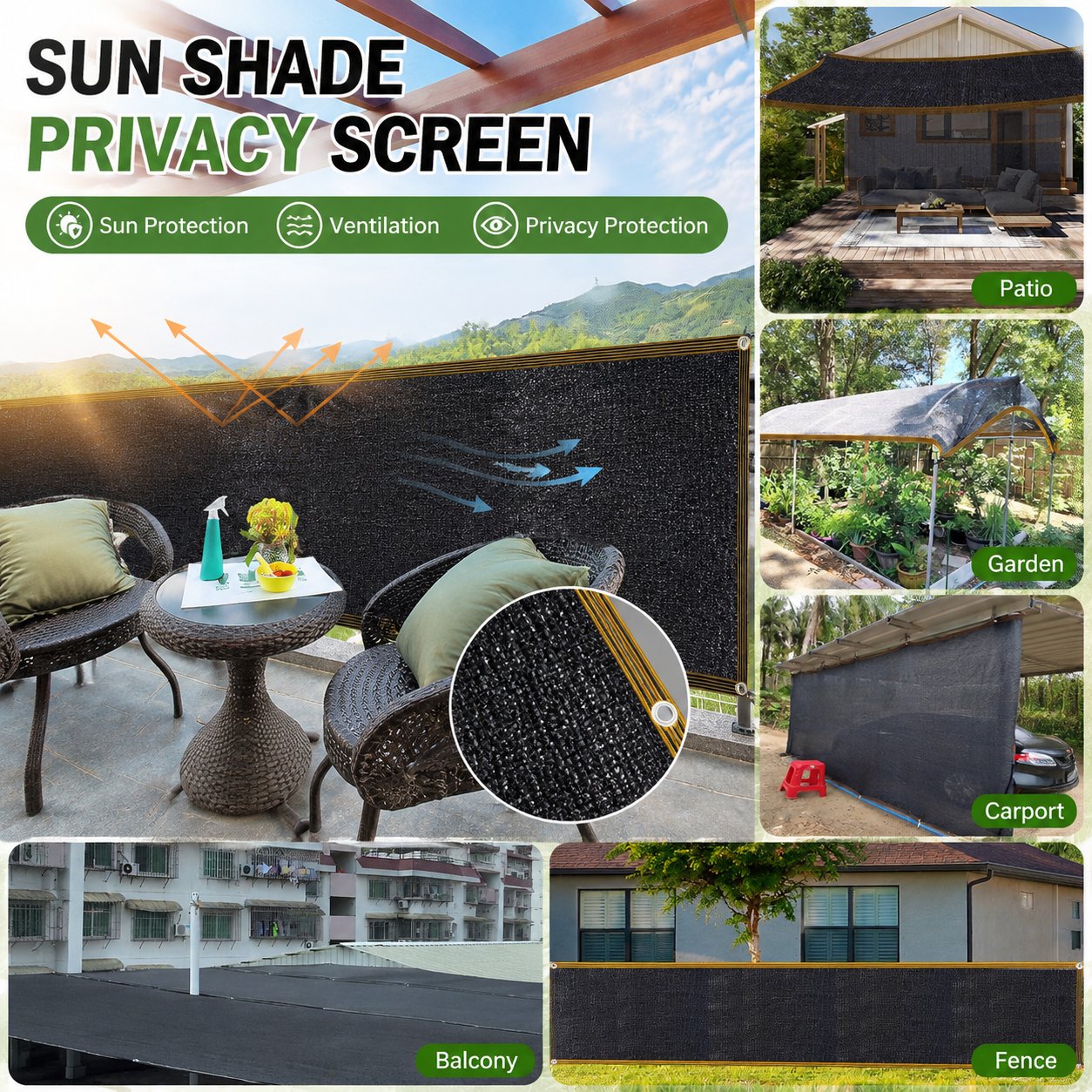 ☀️ 98% UV-Blocking Sunshade Net – Ultimate Outdoor Protection