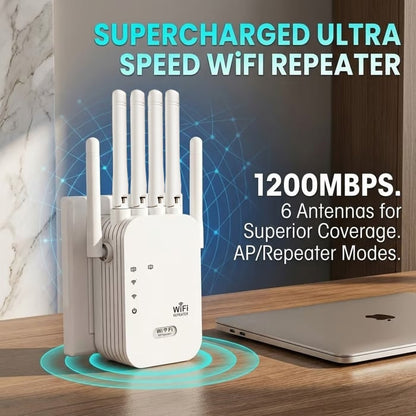 ⭐The Velocity Prime: 1200Mbps Ultra-Speed WiFi Repeater