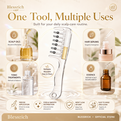 🎁💥Last Day Special! — Limited-Time 50% Off!! ⏰💕🌟 Scalp Serum Application Comb