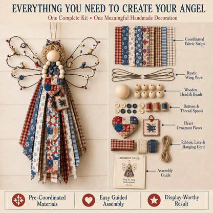 🪽 Angel Fabric Hanging DIY Kit - Stitch a Little Blessing That Stays Forever