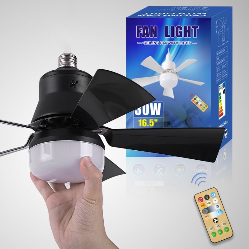 🏆LAST DAY SALE 49% OFF🔥SmartBreez 40W LED Ceiling Fan Light – 20.5” Ultra-Quiet with Remote 🎯 | E27 + FREE B22 Adapter 🔌 | For Bedroom 😴, Kitchen 👩‍🍳 & Garage 🛠️ – UK Ready! 🇬🇧