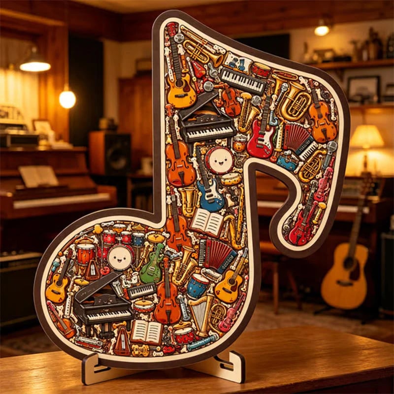 ⌛Limited-time offer🎶Wooden Musical Note Jigsaw Puzzle🧩