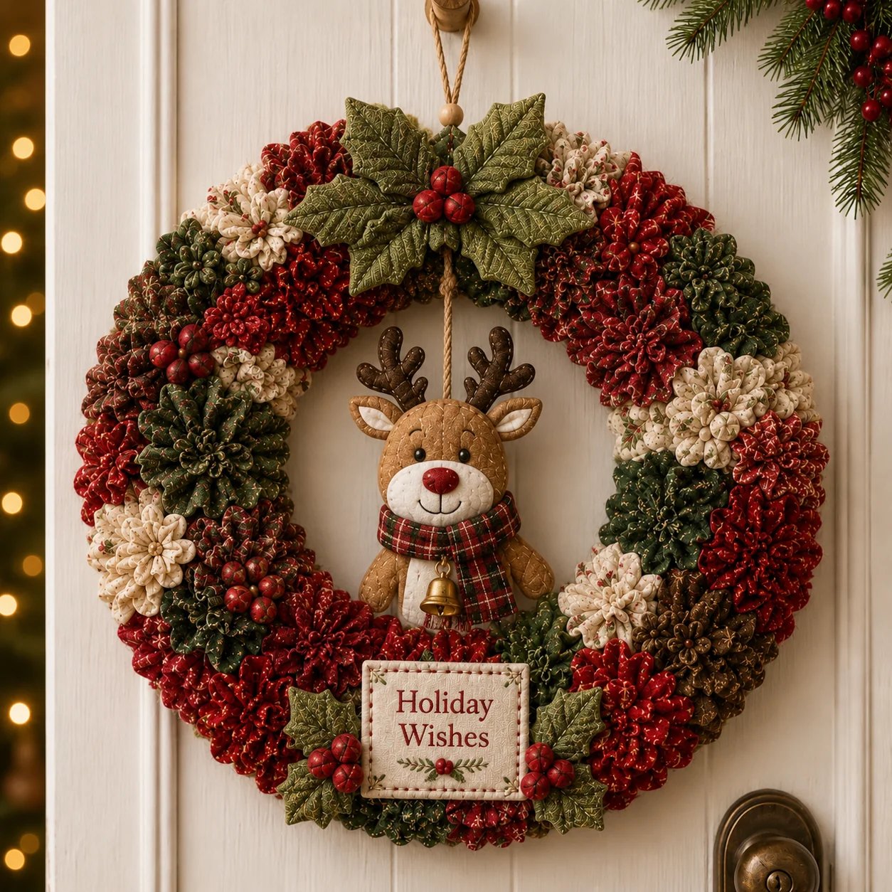 Free Shipping🎉49%OFF🎄 3D Fabric Poke Wreath DIY Kit