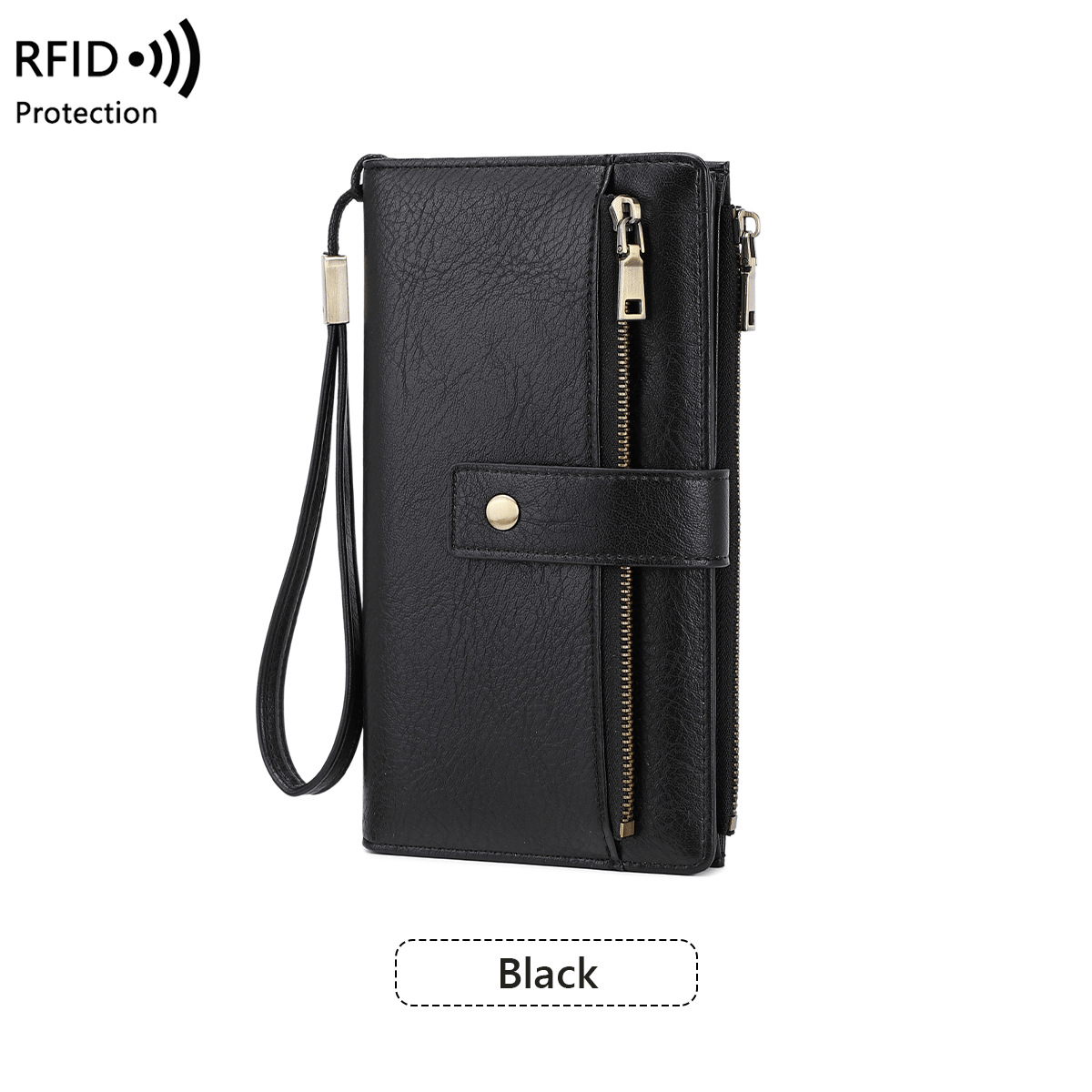 Women's RFID Leather Long Wallet - Stylish Clutch👛