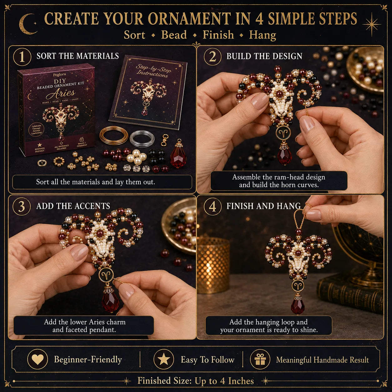 ✨ Zodiac Blessing Beaded Ornament DIY Kit