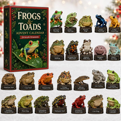 ⭐Frogs & Toads Advent Calendar 2026 - 24-Day Festive Countdown, Acrylic Charms Blind Box - Gift For Frogs Lovers