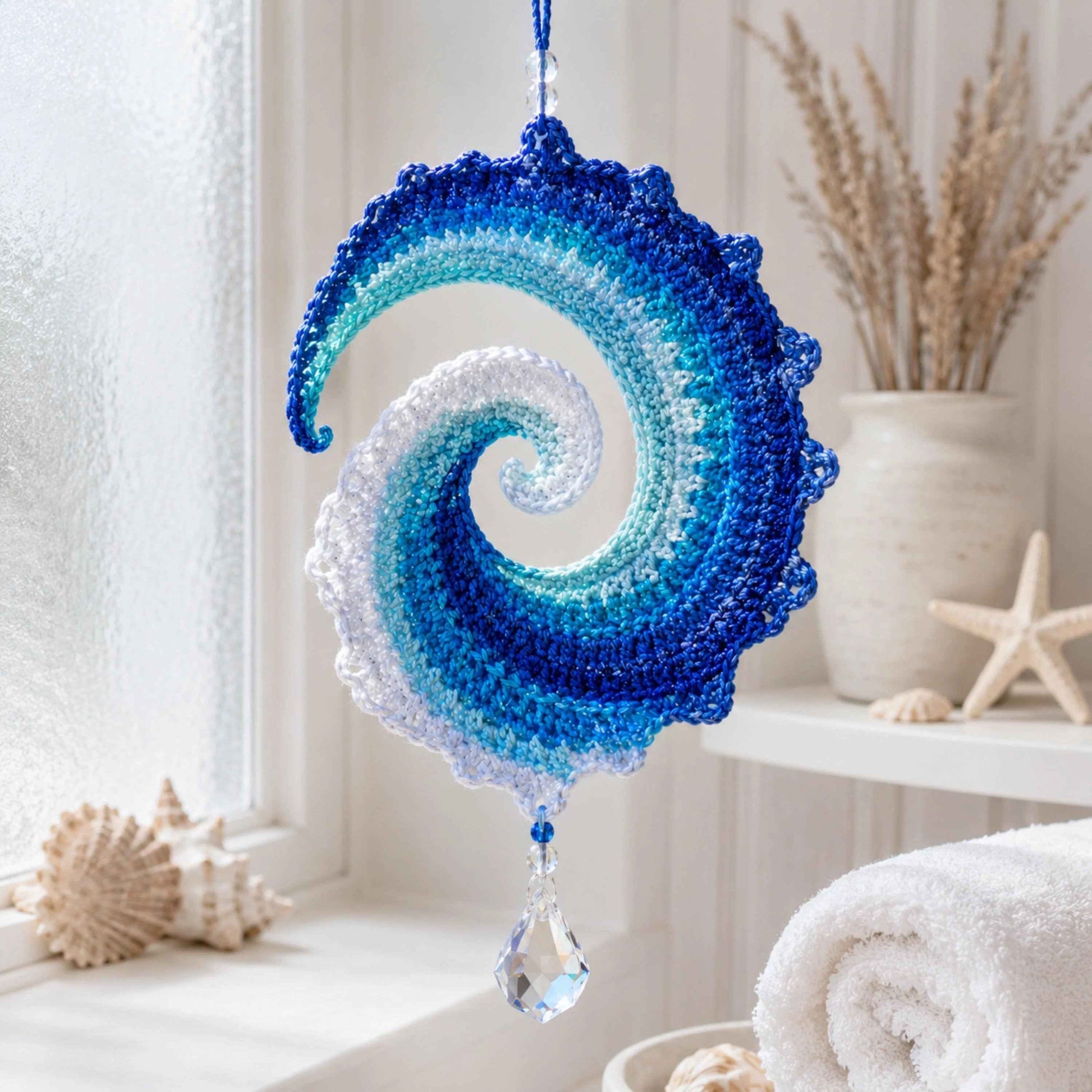🔥Last Day 49% OFF - 🌊🧵Ocean Wave Crochet Wind Spinner Diy Kit