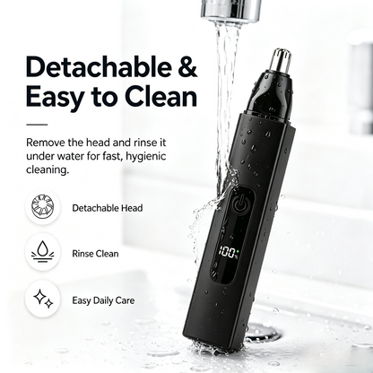 Professional LED Display Nose & Ear Trimmer, Painless Travel Gifts for Men Women.