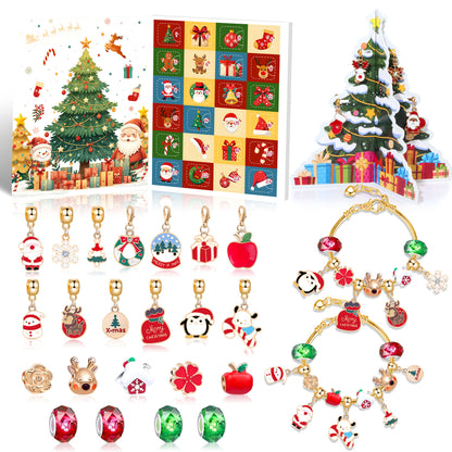 DIY 24 Days Christmas Countdown Calendar Bracelets Set