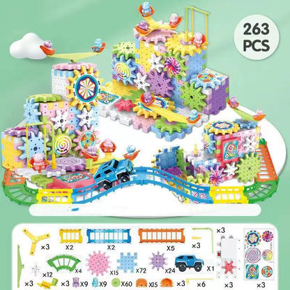 Children's Assembled Electric Gear Building Blocks