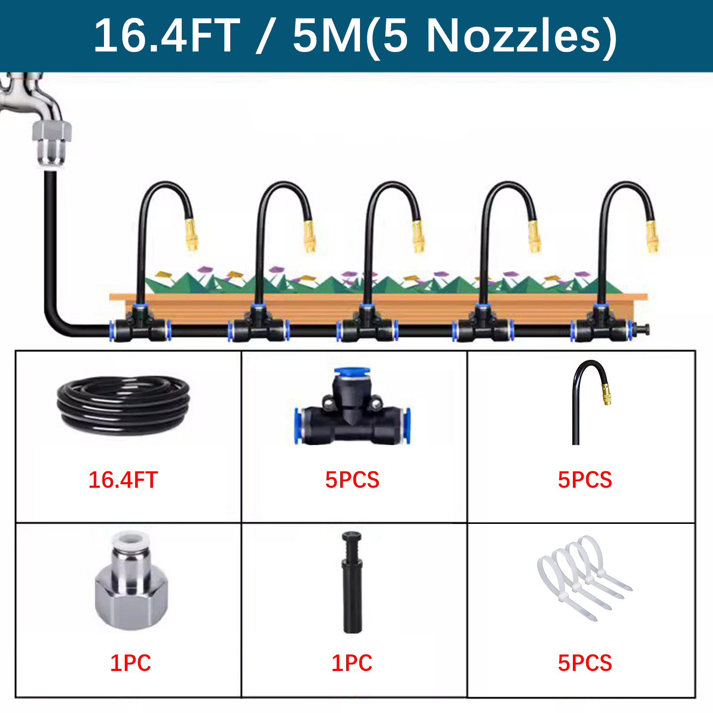 🔥360° Curved Garden Automatic Irrigation System