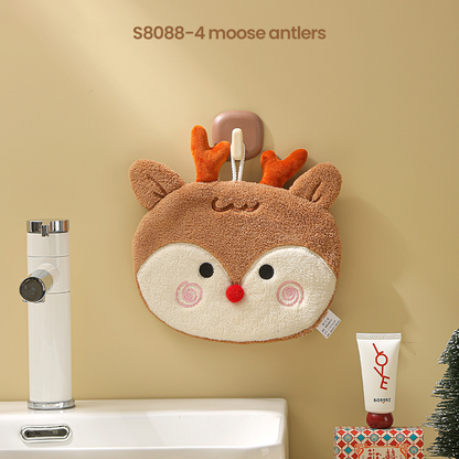 🧼✨ Thick Hanging Cartoon Coral Fleece Hand Towel | Save 60% Today Only