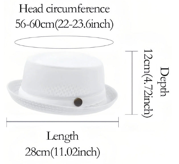 Unisex Breathable Mesh Pork Pie Hat