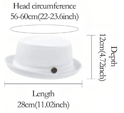 Unisex Breathable Mesh Pork Pie Hat