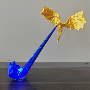 Dark Aesthetic Dragon Bookshelf Ornament for Home Study Scene