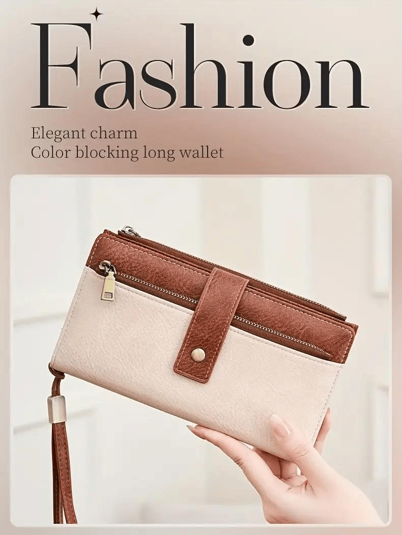 Women's RFID Leather Long Wallet - Stylish Clutch👛