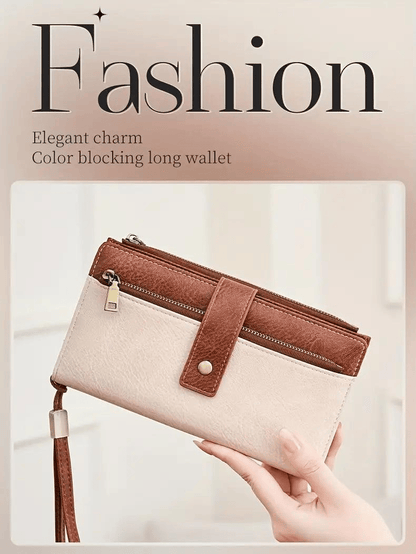 Women's RFID Leather Long Wallet - Stylish Clutch👛