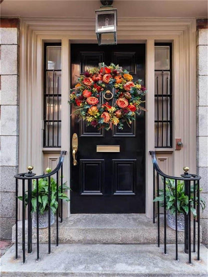 🔥Last Day 49% OFF💖 Handmade Fall Peony And Pumpkin Wreath - Year Round Wreath