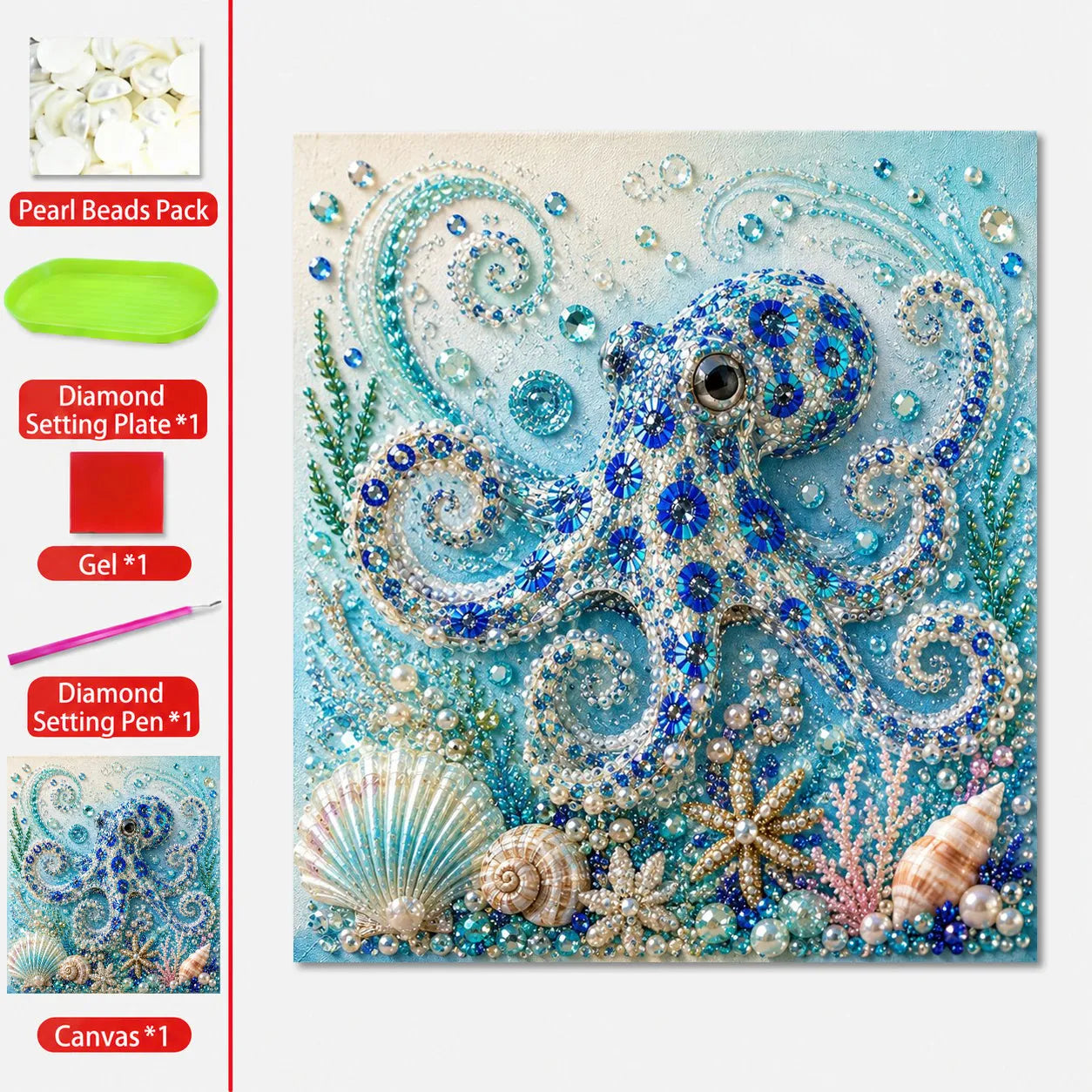 🌊✨ Ocean Theme Pearl Art DIY Kit – Relaxing DIY Craft to Create Stunning Coastal Artwork