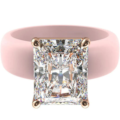 Renfit Silicone Ring – 10×8 mm Emerald Cut CZ | Patent-Pending Design - GlowStone Collection