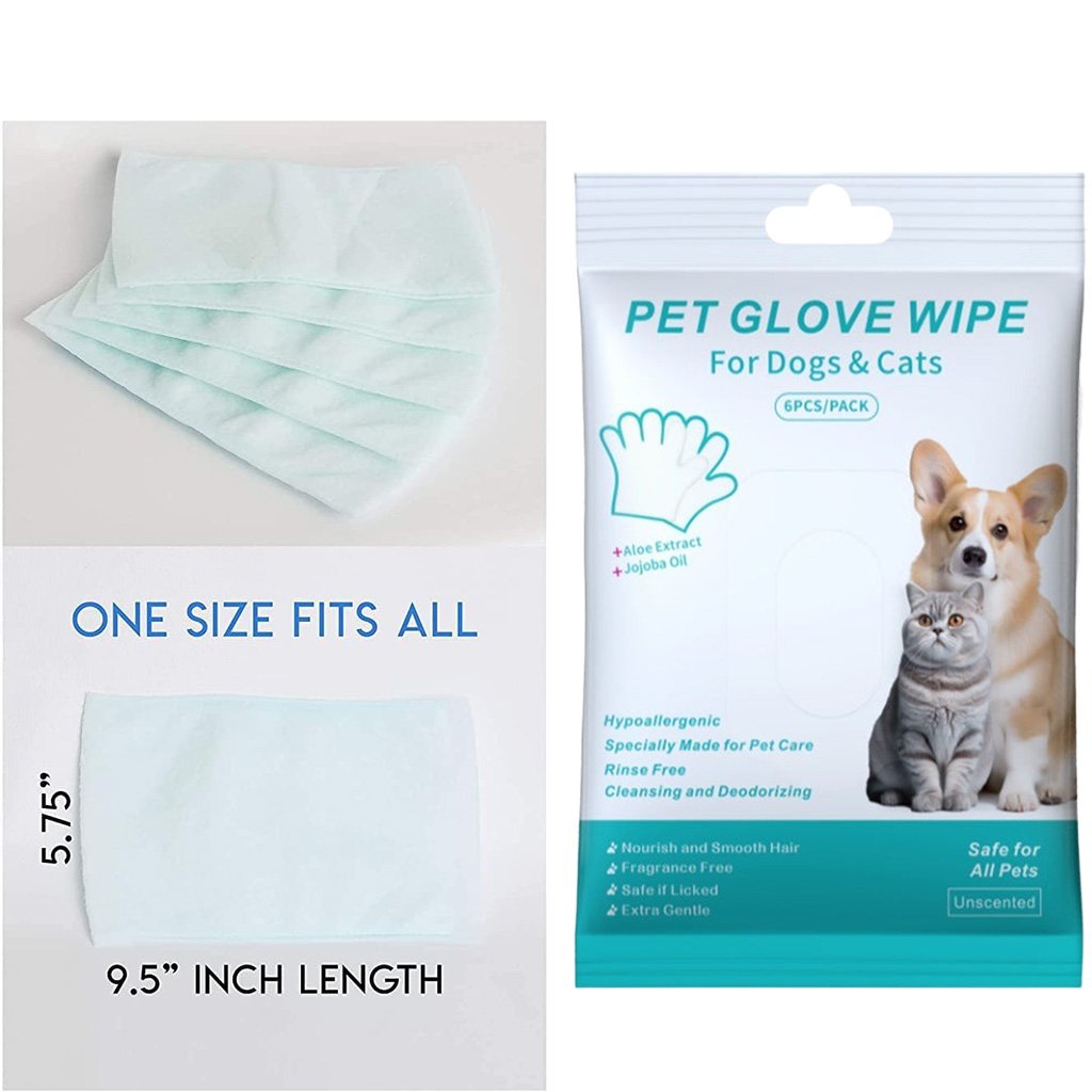🔥Rinse-Free Dog Shampoo Mitts – Hypoallergenic Pet Bath Wipes
