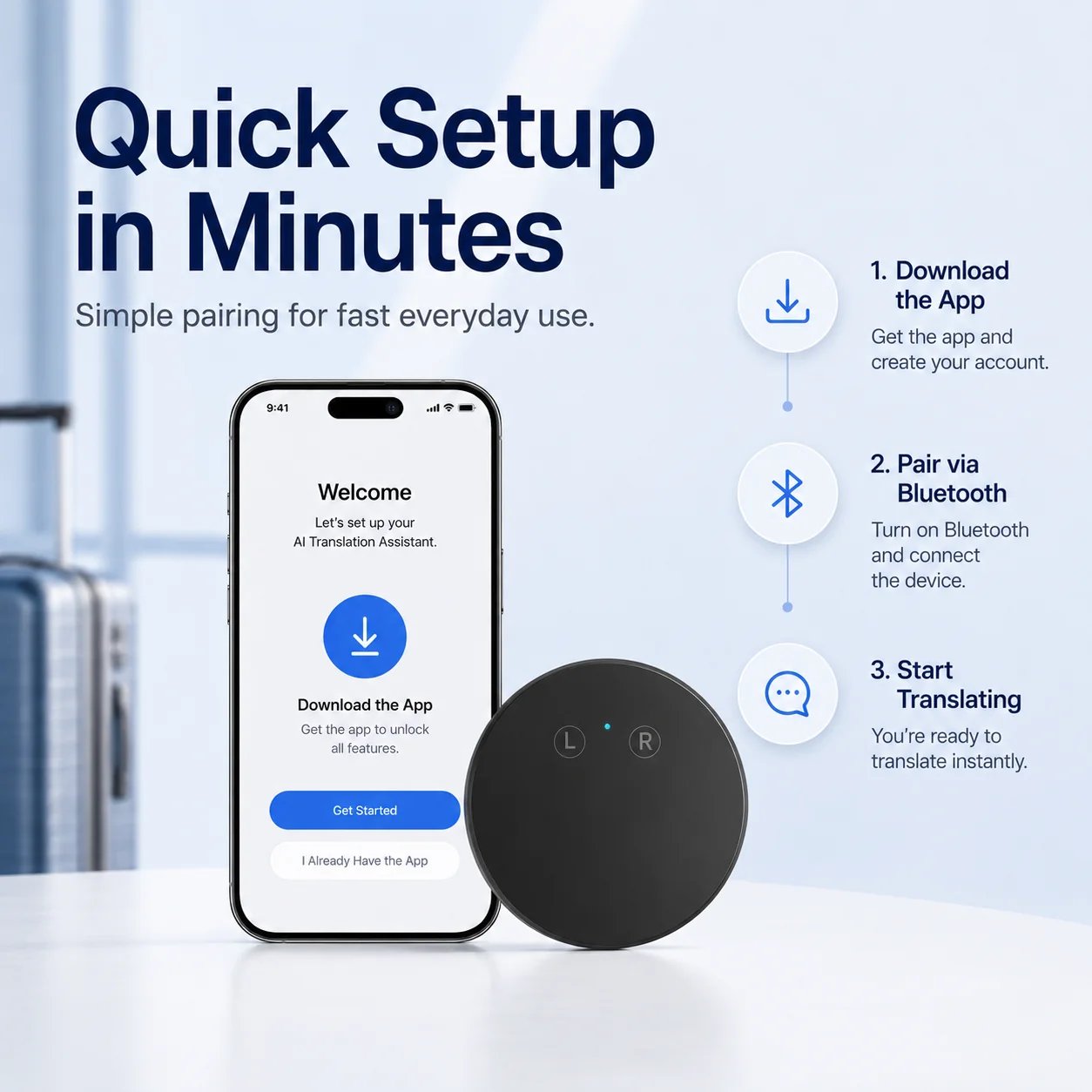 🔥HOT SALE🔥AI Language Translator Device – Real-Time Two-Way Voice Translator with Multi-Language Support