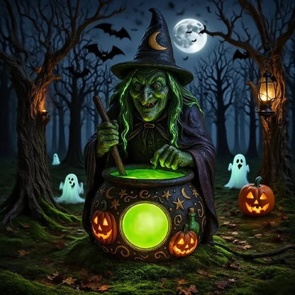 🏆Flash Sale⚡ 50K+ SOLD! 🧙‍♀️Halloween Witch Cauldron Lamp