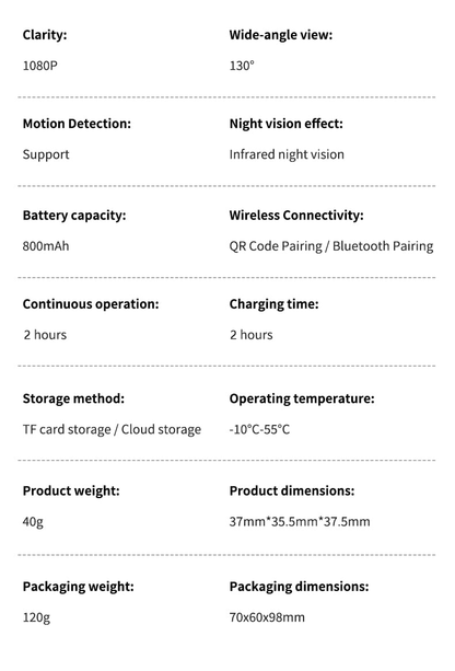 W03 Smart WiFi Security Camera – 1080P HD, Night Vision, Low Power