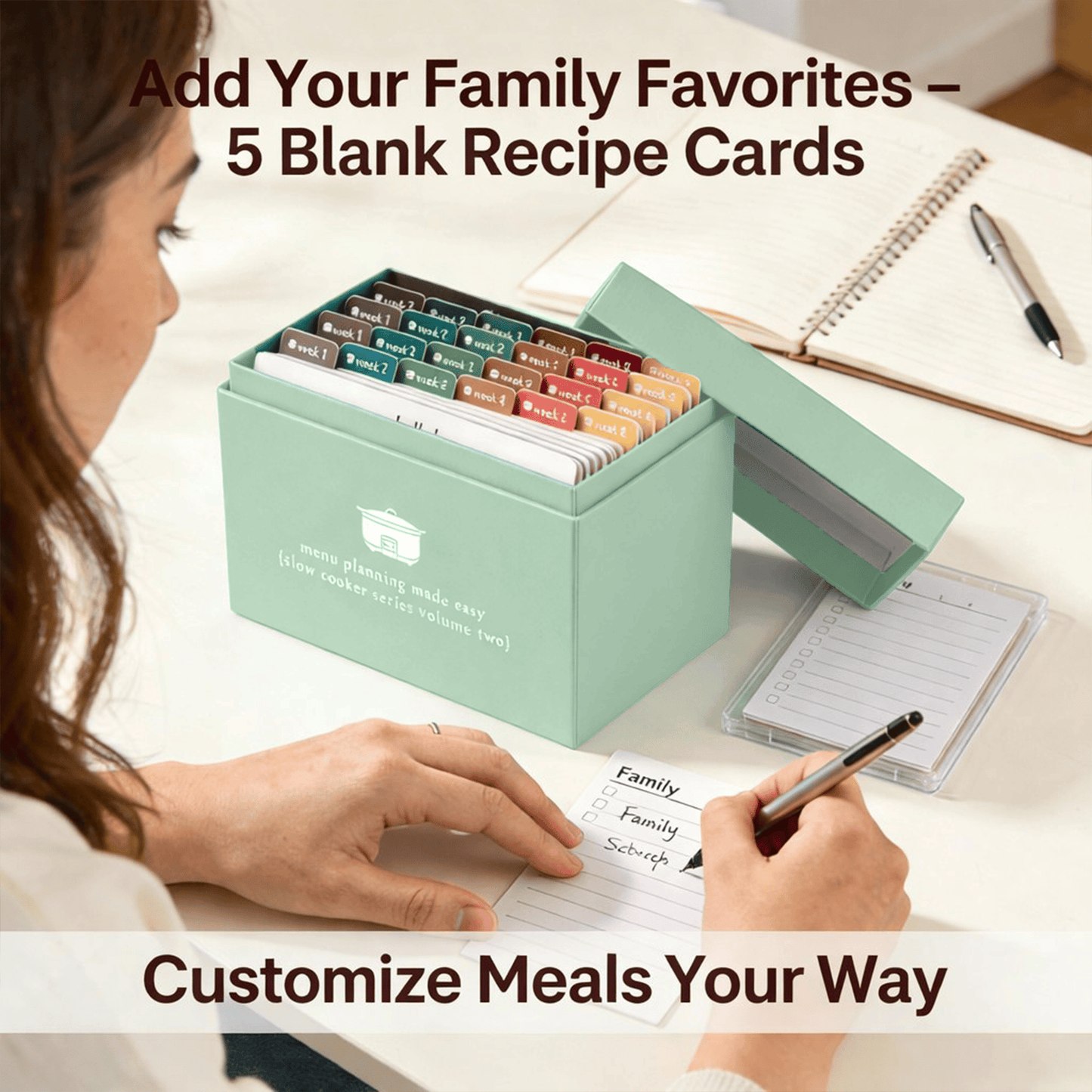 🍽️ Meal Planning Kit with 72 Photo Recipe Cards(Without a gift or present.)