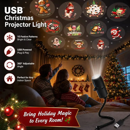 🔥Plug-&-Play HD Christmas Projector – 6 or 10 Festive Scenes