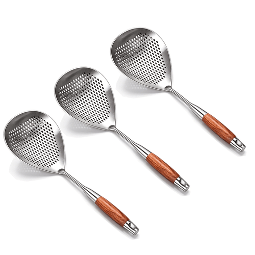 🔥Wooden Handle Stainless Steel Skimmer