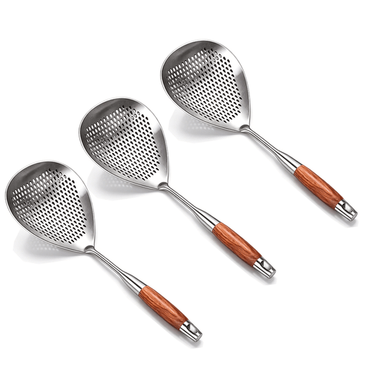 🔥Wooden Handle Stainless Steel Skimmer
