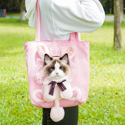49% OFF | 🐶 💕Cute Pet Carrier Tote Bag - Adorable Small Dog & Cat Travel Bag with Safety Clip🐾