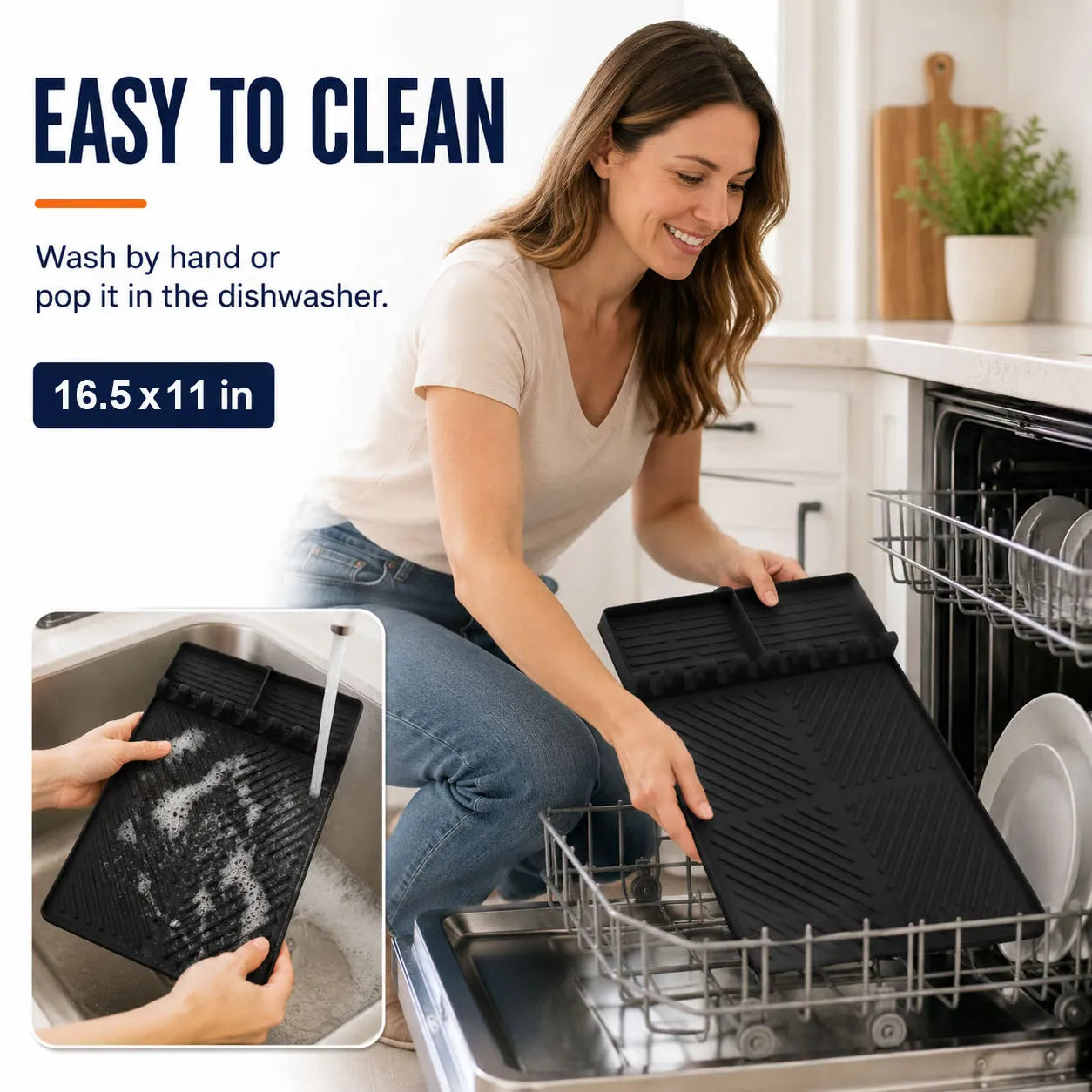 16.5x11" Silicone Mat – Heat Resistant, Dishwasher Safe, Non-Slip for Grill & Counter🔥Buy 2 Get 10% Off