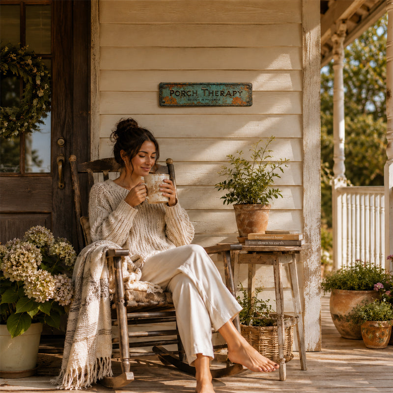 🏡Summer Sale 47% OFF🔥Country-style "Porch Healing" Metal Sign