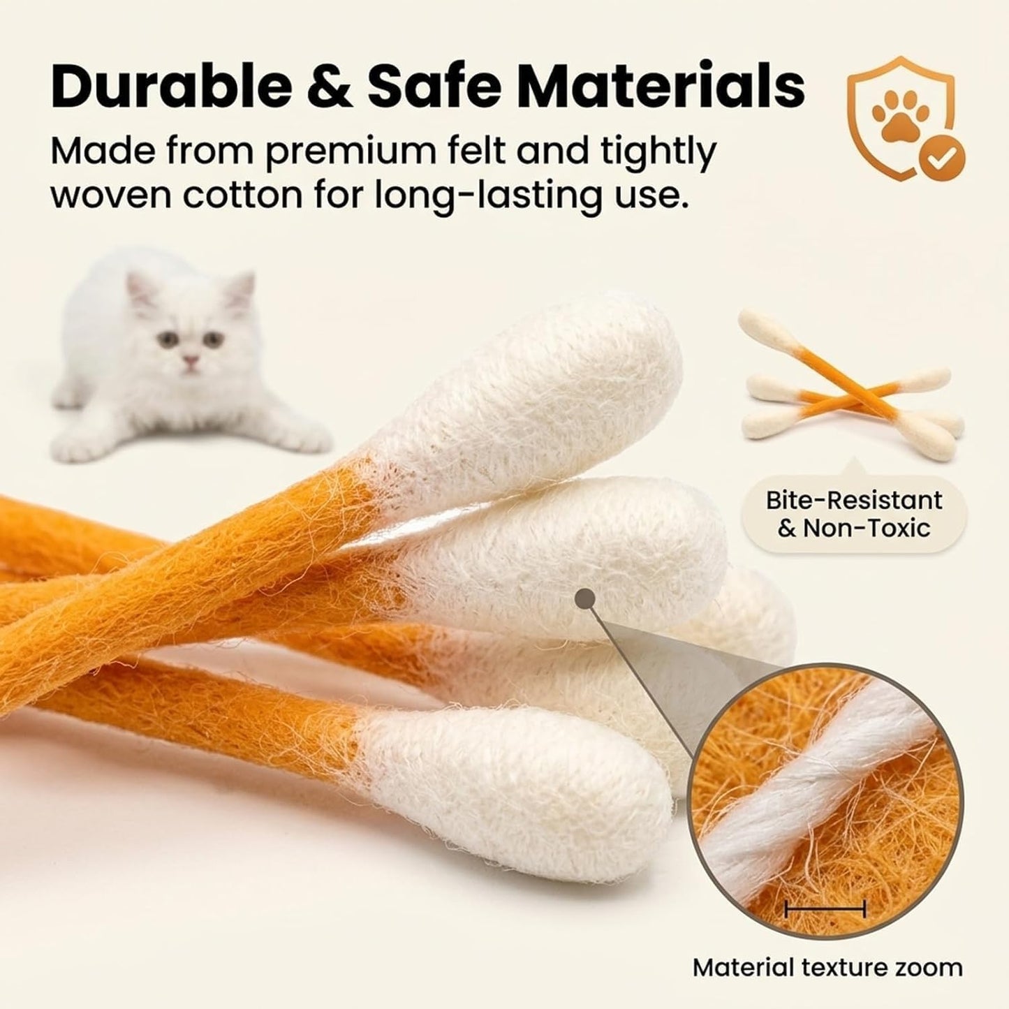 ❤️For happy, healthy, and active indoor cats🐱Swabs Large Size Cat Toys with Catnip 🔥🔥 Buy 2 Get 1 Free